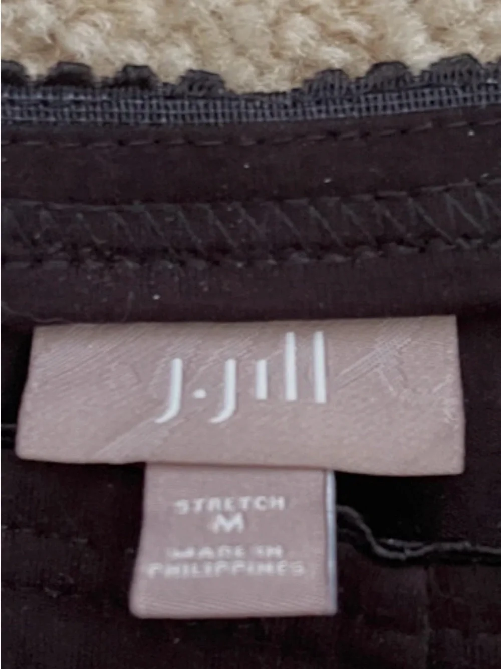 J. Jill Black Stretch Leggings with Branded Waistband
